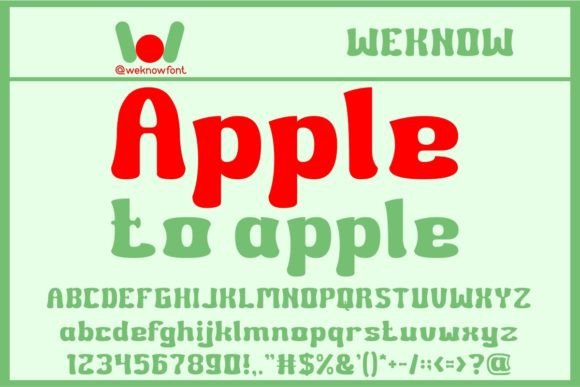 Apple to Apple: A Playful Display Font for Handmade Shop Labels and Branding