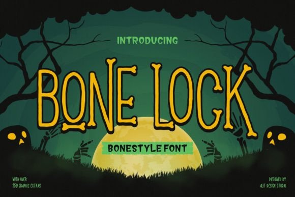 Bone Lock: A Spooky Display Font for Creative Branding