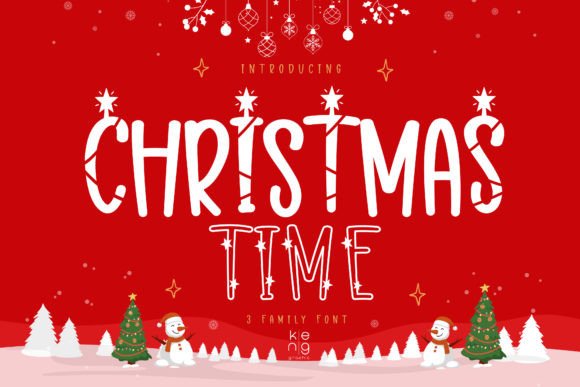 Christmas Time: A Festive Display Typeface for Editorial Projects