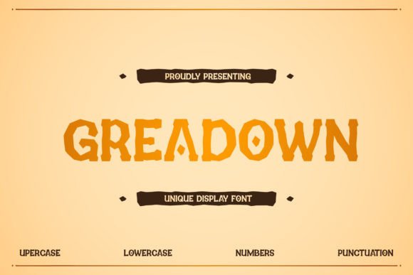 Greadown: The Vintage Display Font for Polished Small Business Branding