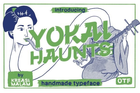 Yokai Haunts: A Japanese Style Typeface for Editorial Design